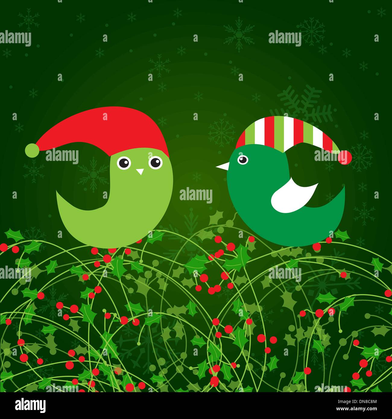 Christmas frame with holly berry leaves background Stock Vector Image ...
