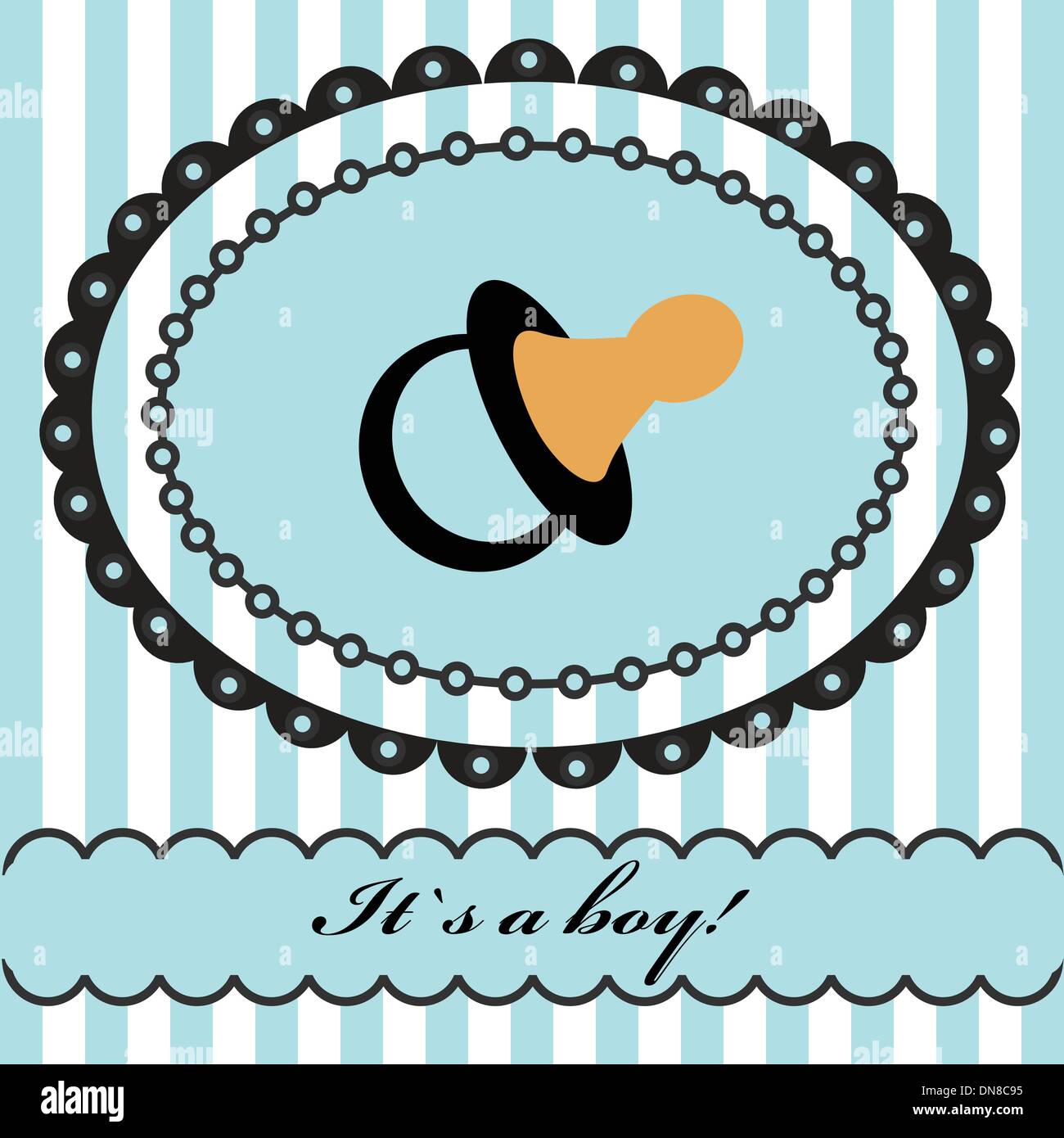 baby boy announcement card. vector illustration Stock Vector Image