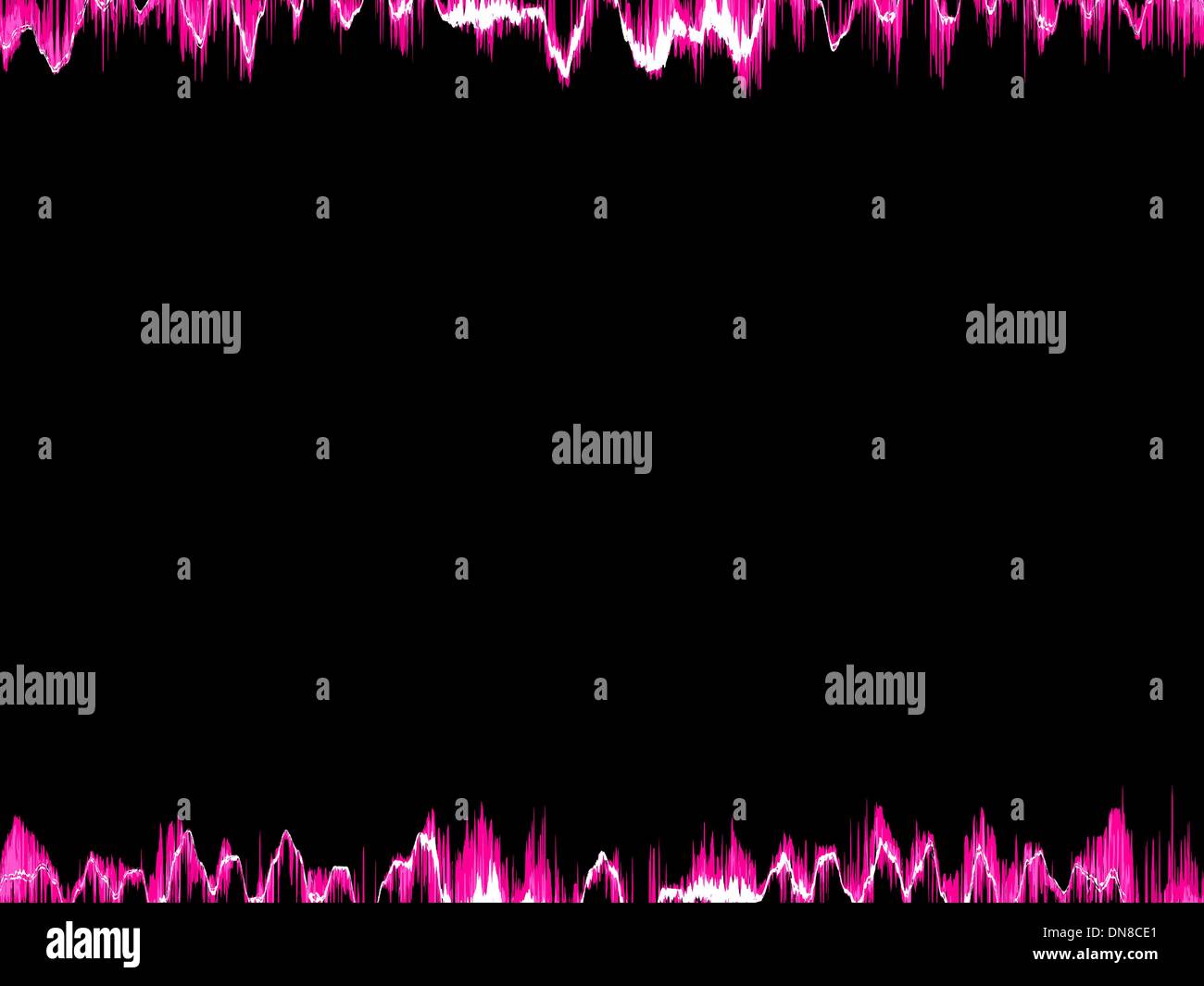 Sound waves oscillating on black. EPS 10 Stock Vector