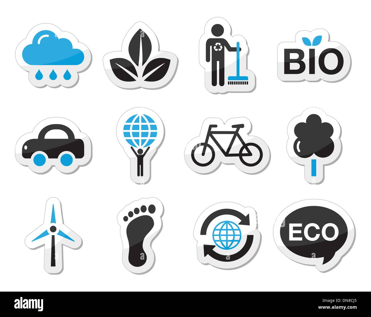 Ecology, green, recycling vector icons set Stock Vector