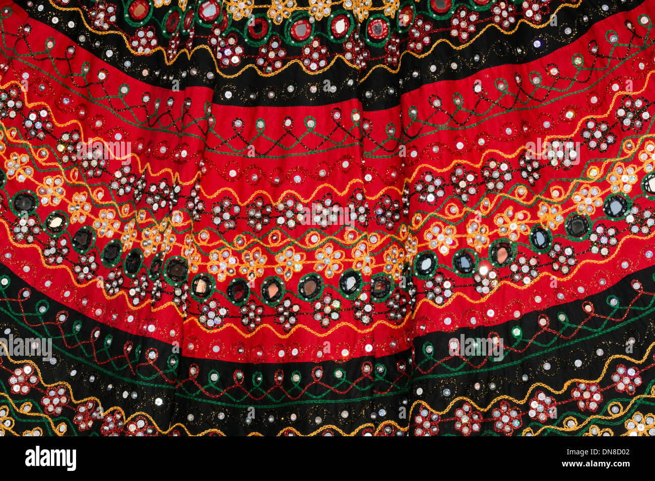 India, Rajasthan, Jaipur, handmade colorful seqiunembroidered fabric textile Stock Photo Alamy