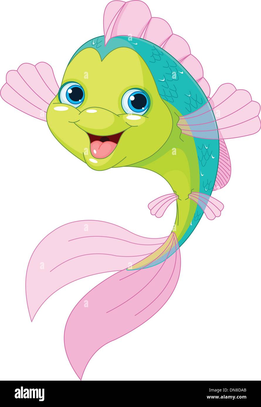 Cute cartoon fish Stock Vector Image & Art - Alamy