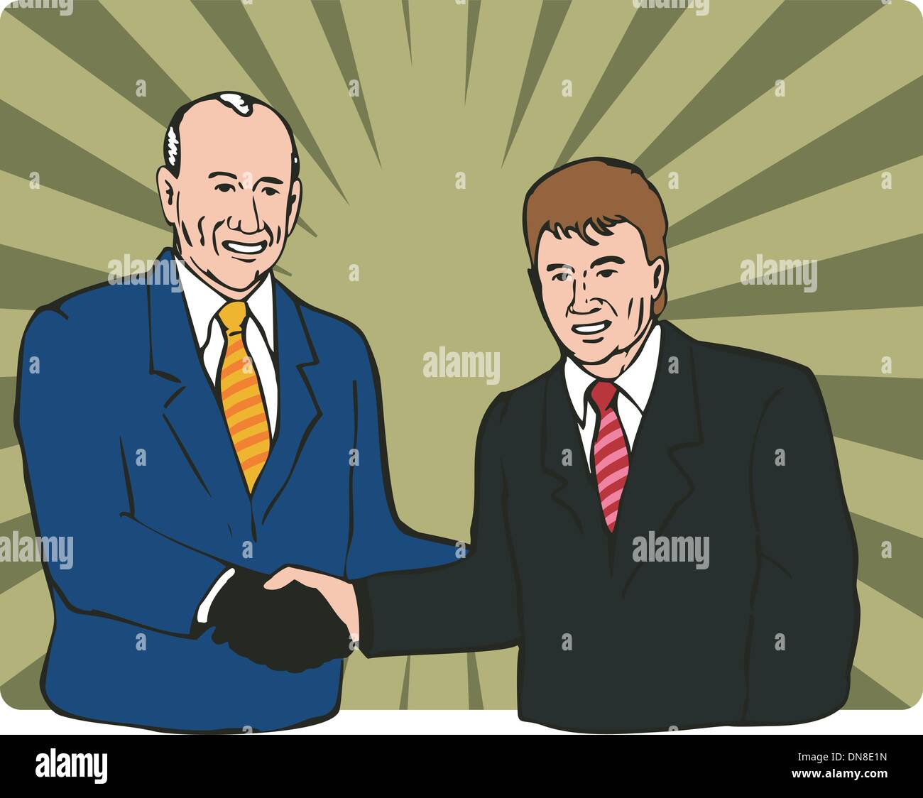 Businessmen Shaking Hands Stock Vector