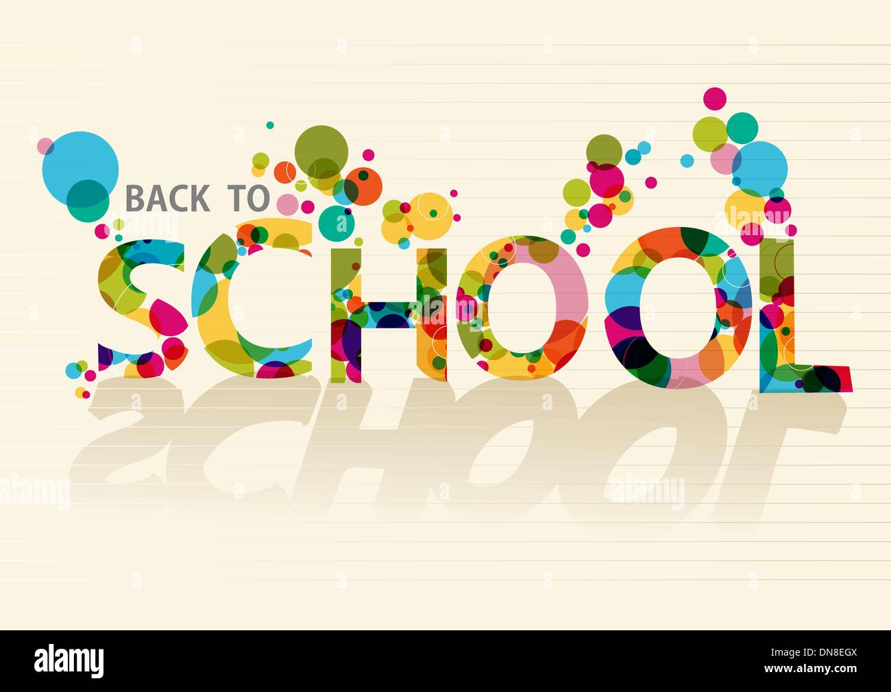 Back to school colorful circles EPS10 background file. Stock Vector