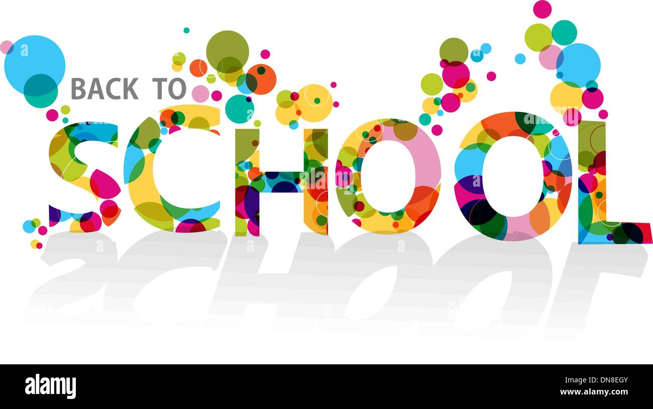 Back to school colorful circles EPS10 background file. Stock Vector