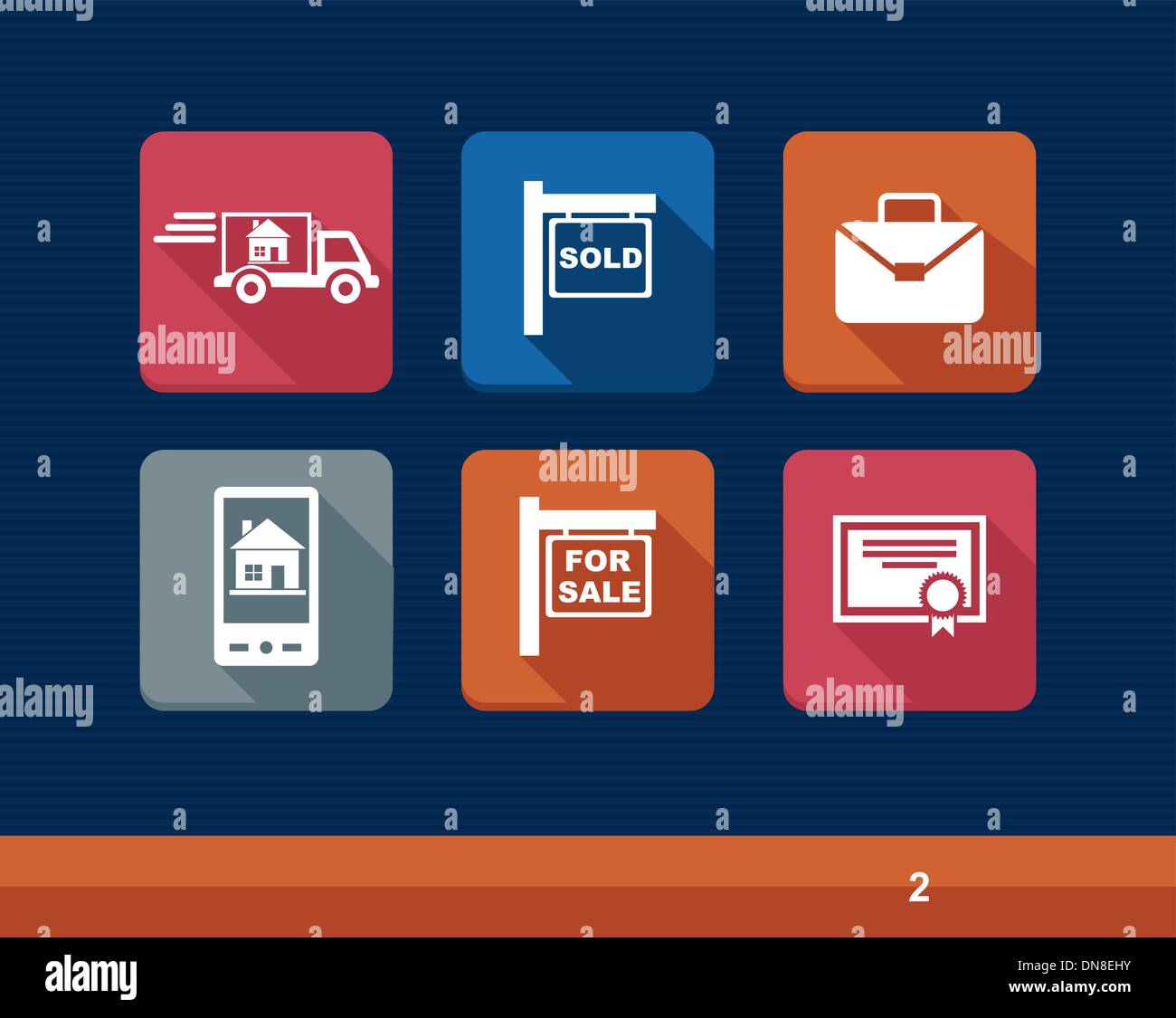 Real estate flat icons set Stock Vector Image & Art - Alamy