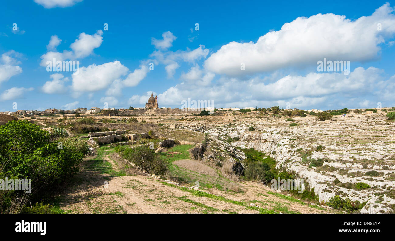 Xewkija Rotunda Church on Gozo, Malta, Europe Stock Photo