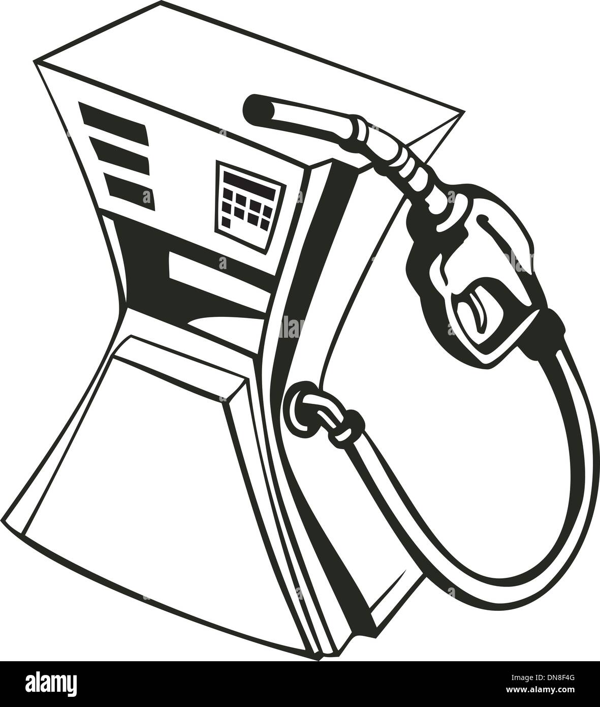 Fuel Pump Station Nozzle Retro Stock Vector Image & Art - Alamy
