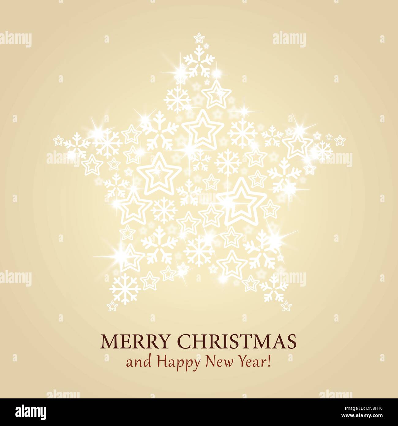 Christmas card vector - gold background with sparkling star Stock ...