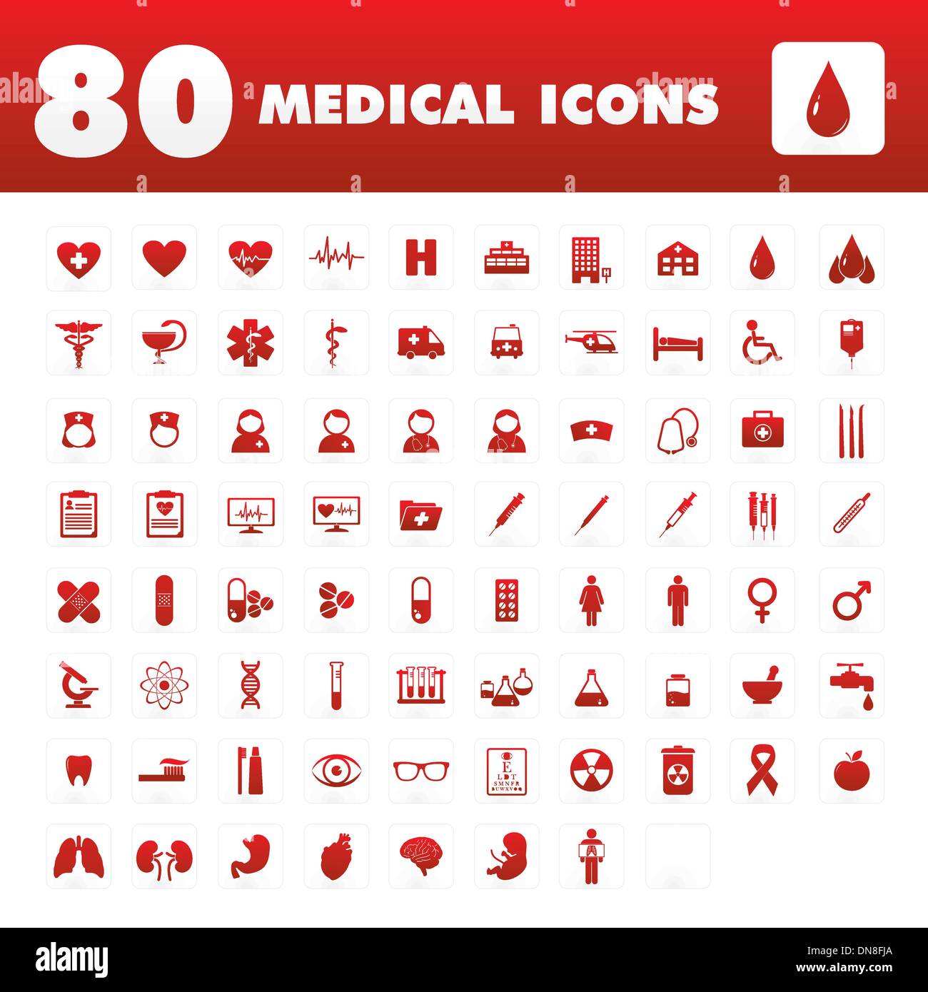 Medical icons hi-res stock photography and images - Alamy