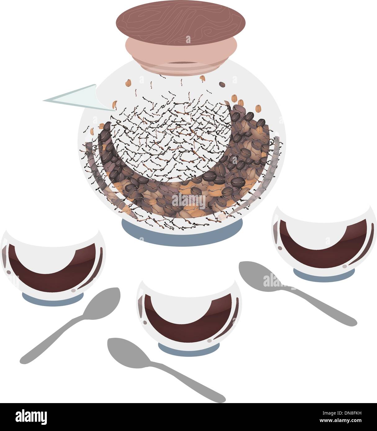 Coffee beans in crop Stock Vector Images Alamy