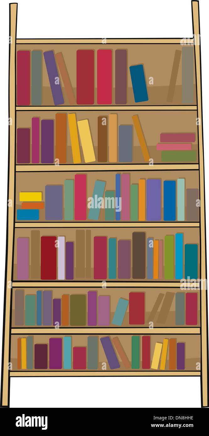 book shelf clip art cartoon illustration Stock Vector Image & Art Alamy