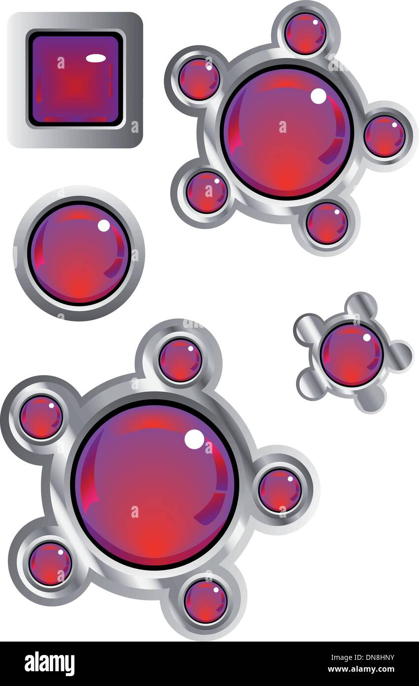 collection of fancy web buttons Stock Vector