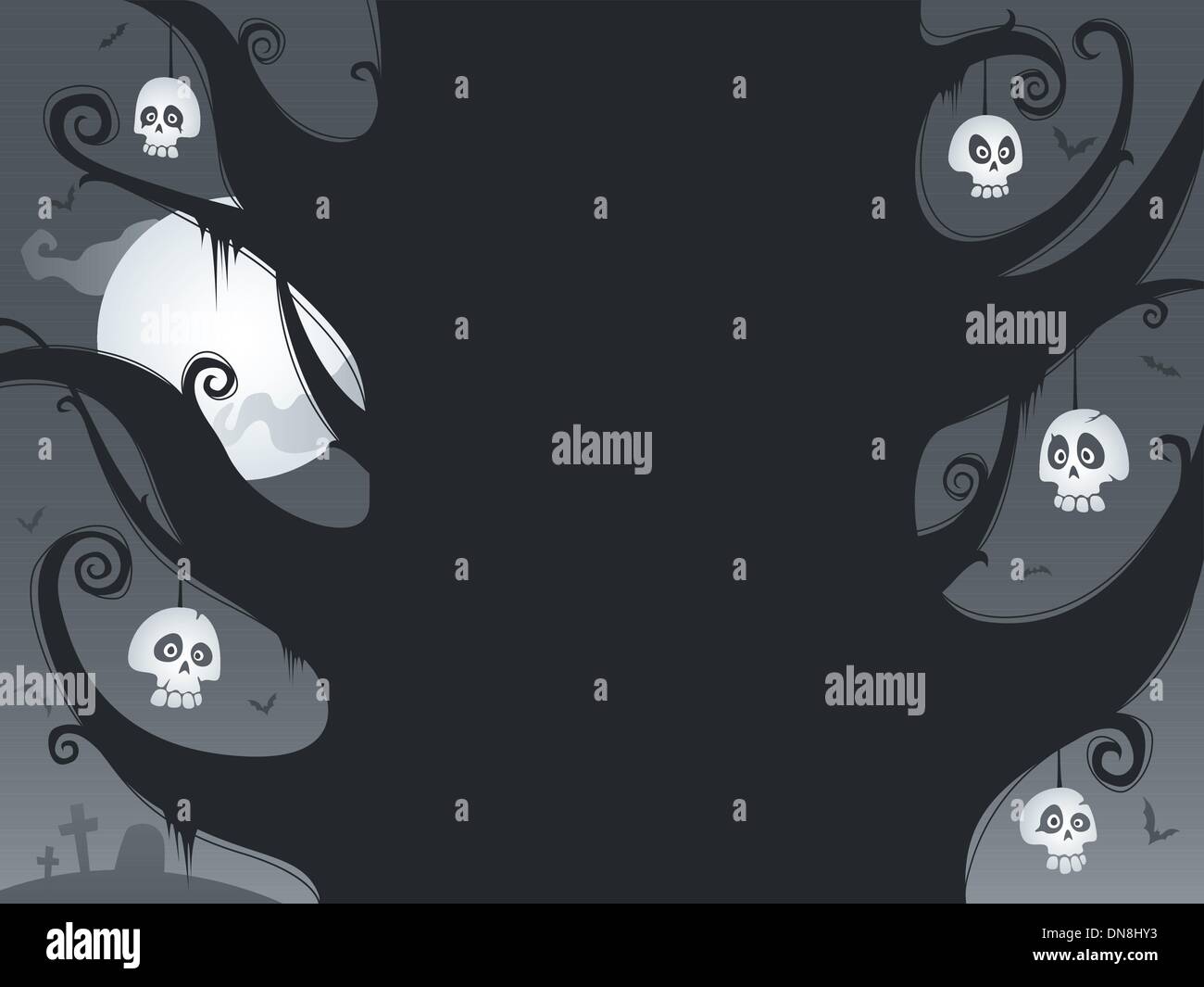 Scary Halloween night Stock Vector Image & Art - Alamy