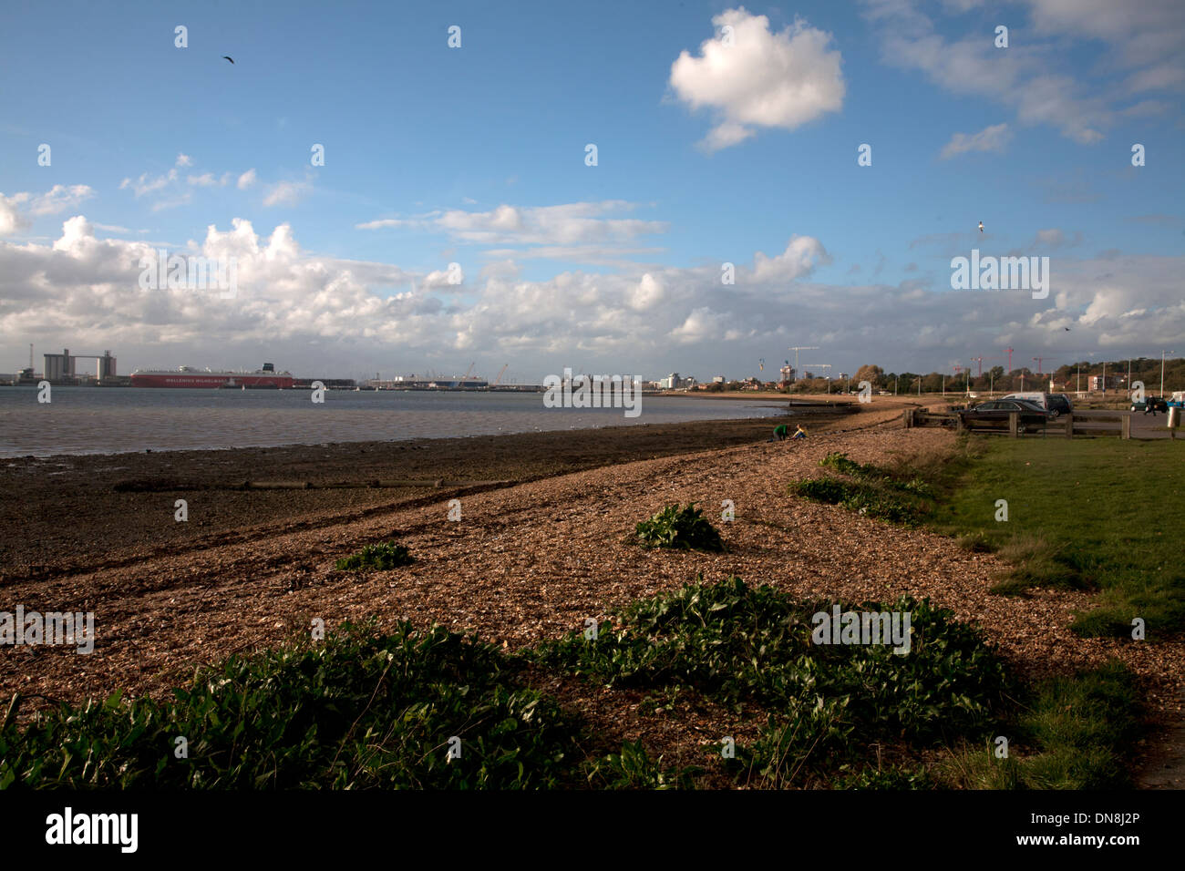 weston shore southampton water hampshire england Stock Photo
