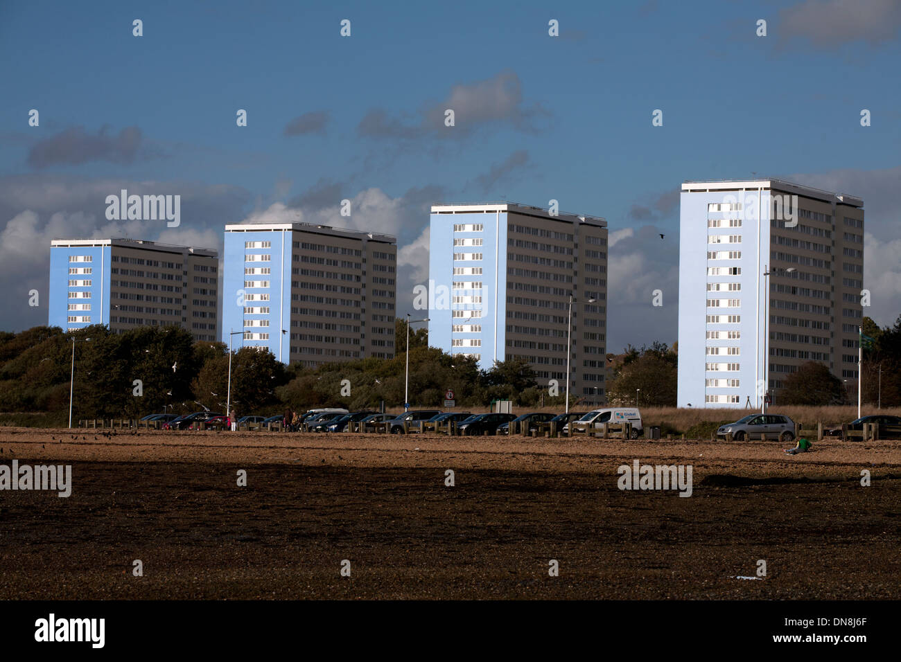weston shore southampton water hampshire england Stock Photo