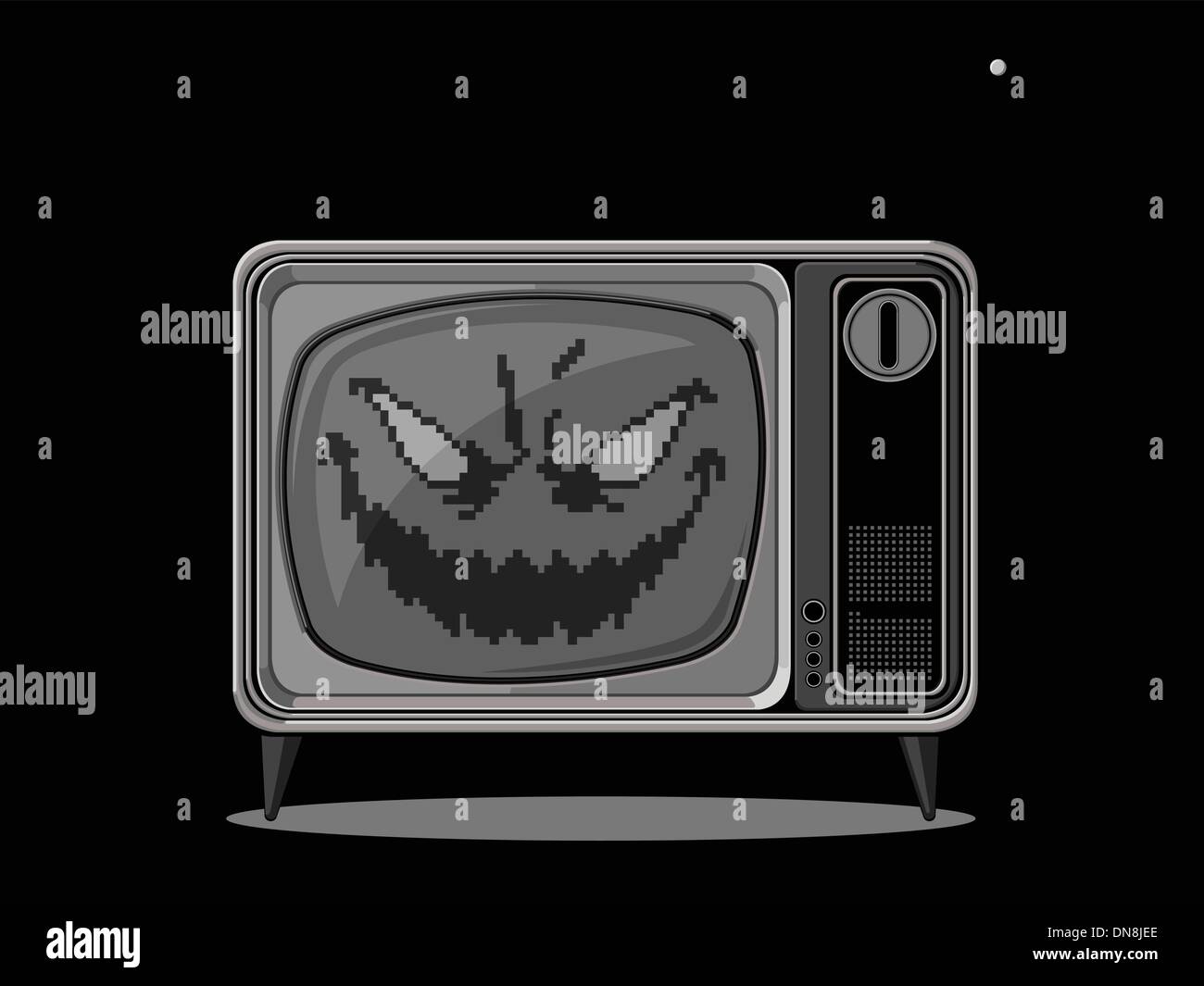 Evil Television Stock Vector Image & Art - Alamy