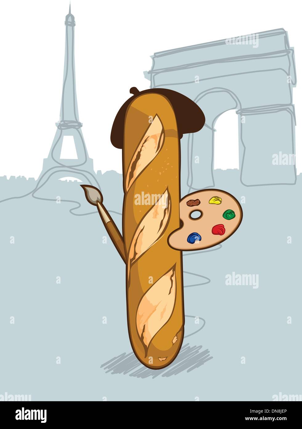 French Bread Stock Vector