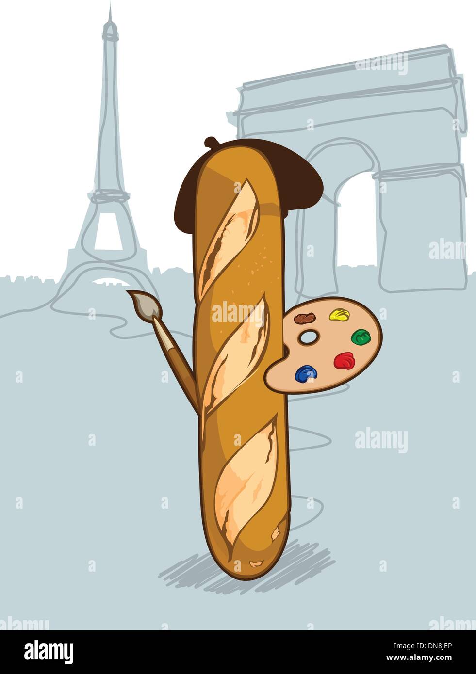 French beret baguette hi-res stock photography and images - Alamy