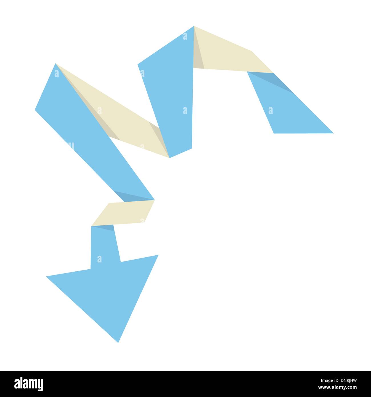 The down blue arrow Stock Vector Image & Art - Alamy
