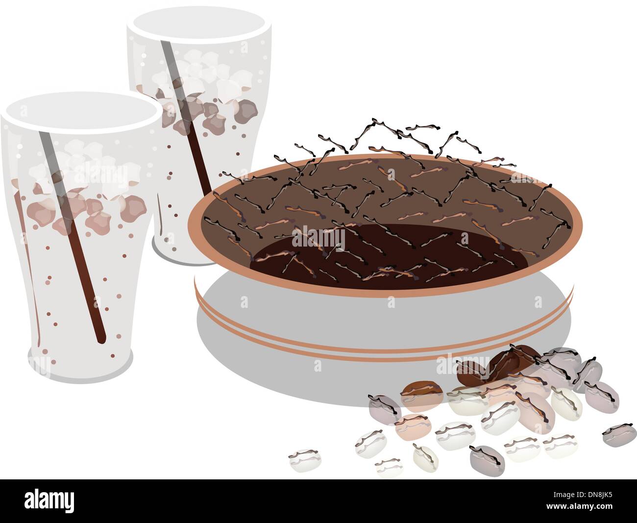 Coffee beans in crop Stock Vector Images Alamy