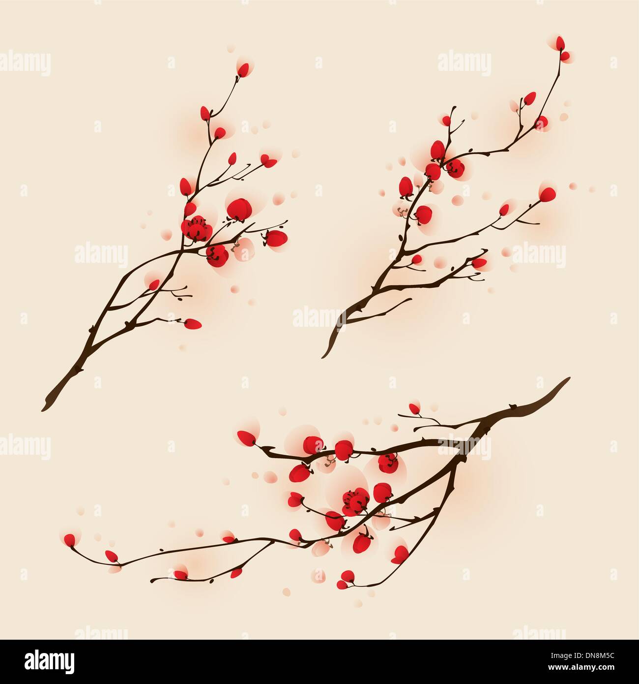 Plum blossom chinese painting hi-res stock photography and images - Alamy
