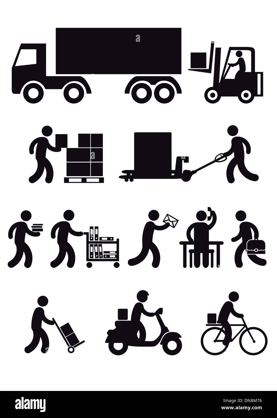 Delivery icon set Stock Vector