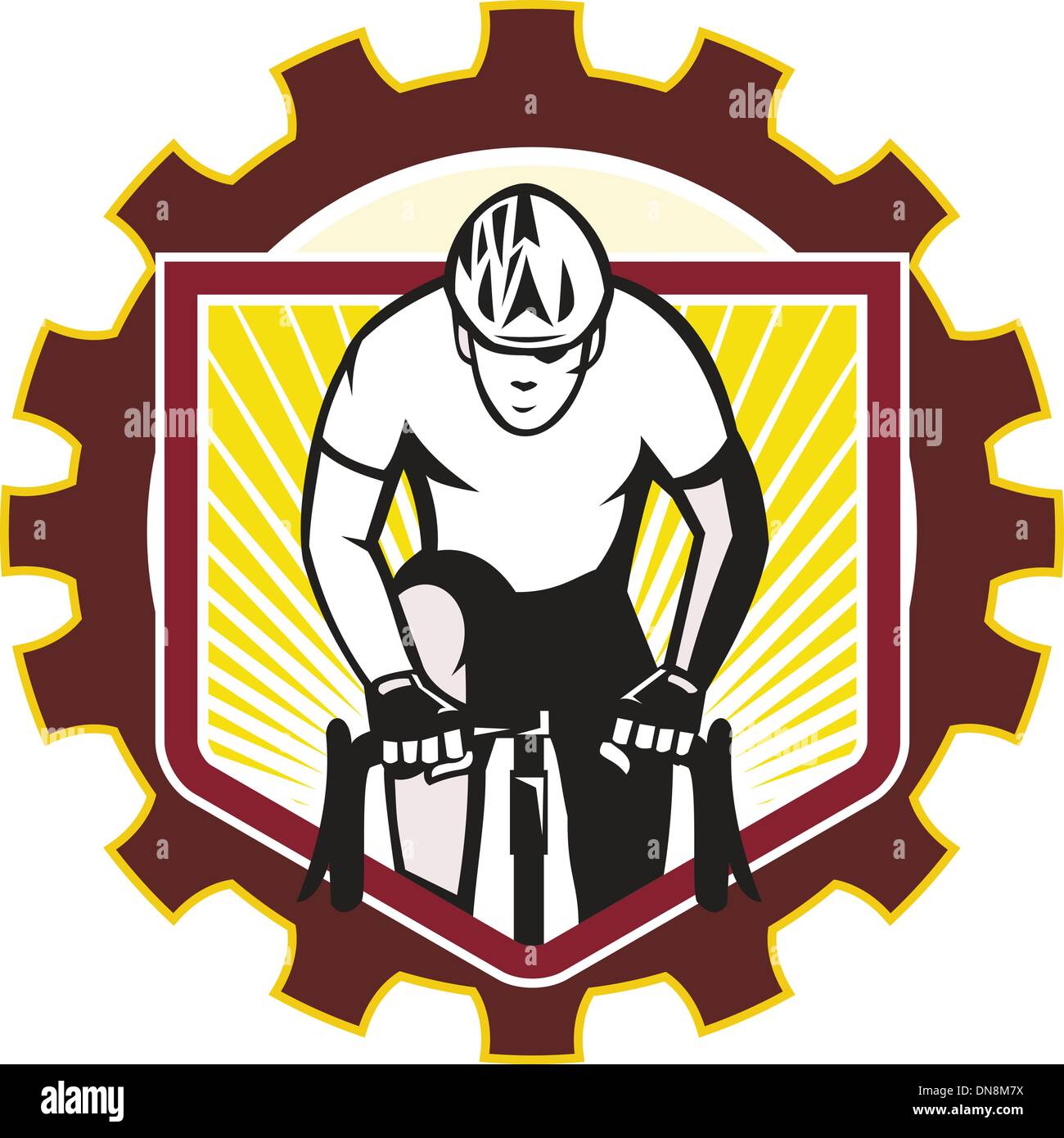 Front Riding Biking Vector Man riding bicycle in front Stock Vector Images - Alamy