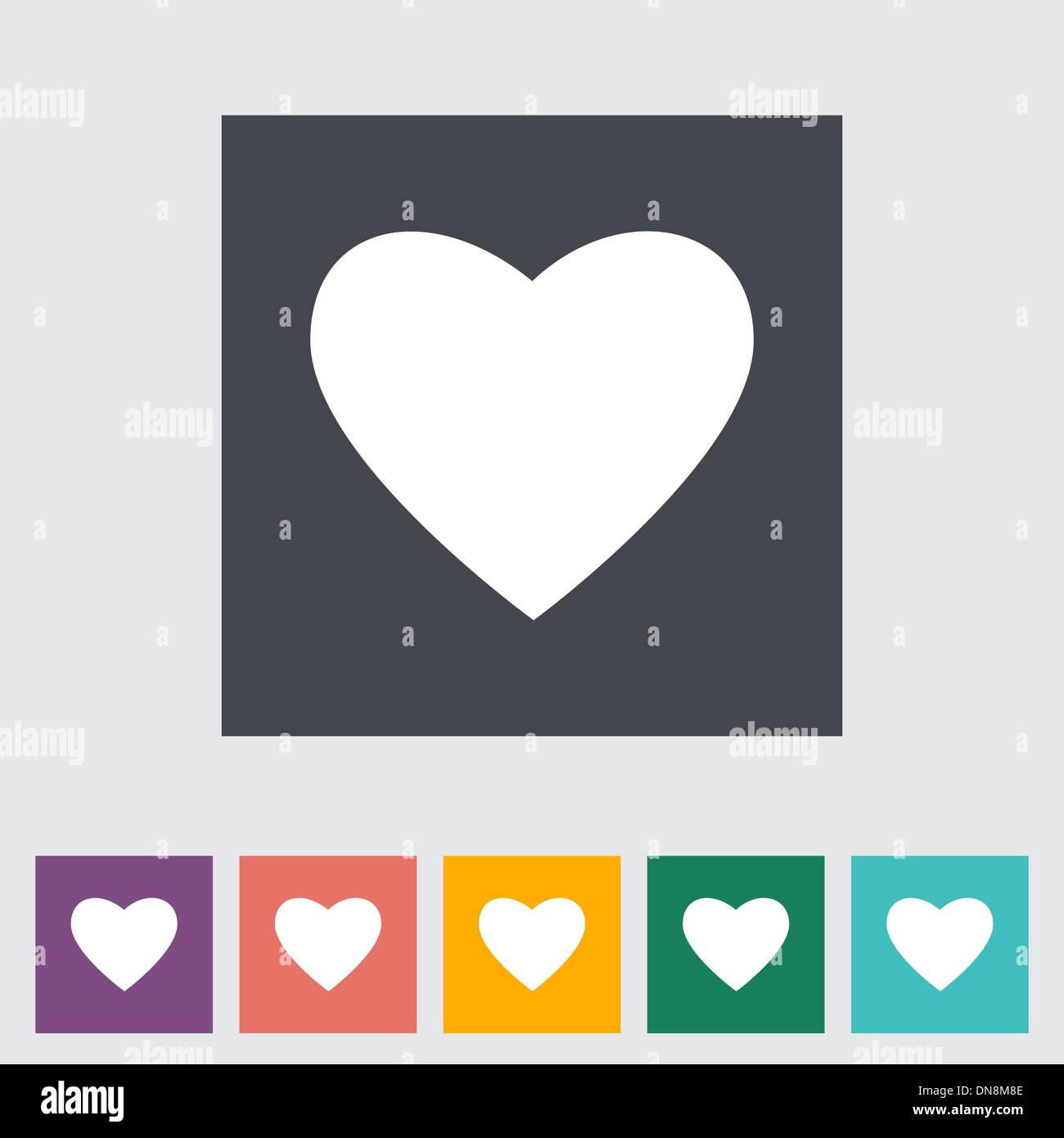 Heart flat icon Stock Vector Image & Art - Alamy