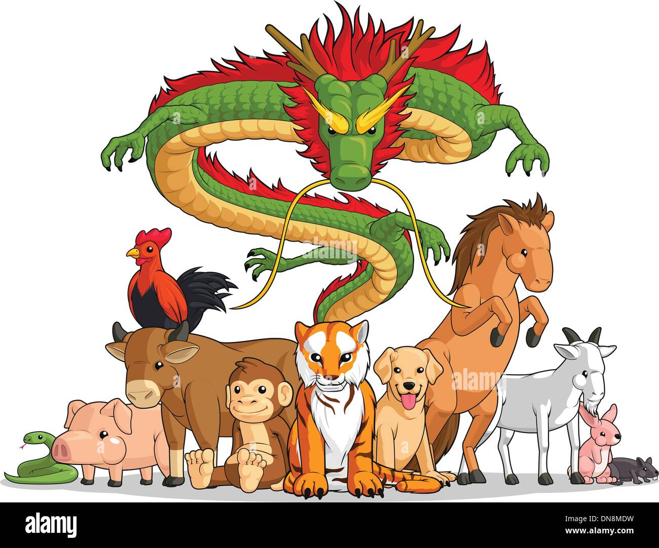 12 chinese zodiac animals hi-res stock photography and images - Alamy
