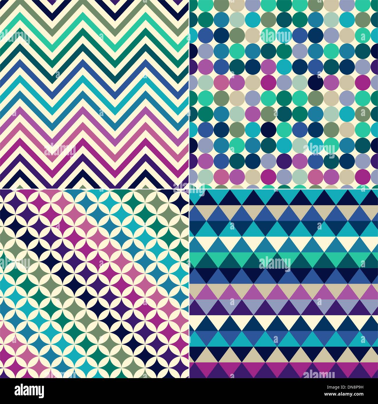 colorful seamless geometric pattern Stock Vector