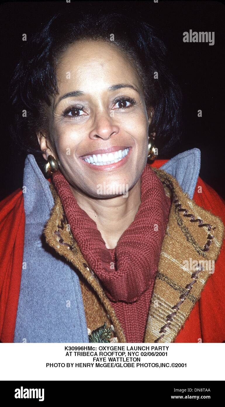 Feb. 6, 2001 - K30996HMc: OXYGENE LAUNCH PARTY.AT TRIBECA ROOFTOP, NYC 02/06/2001.FAYE WATTLETON. HENRY McGEE/   2001(Credit Image: © Globe Photos/ZUMAPRESS.com) Stock Photo