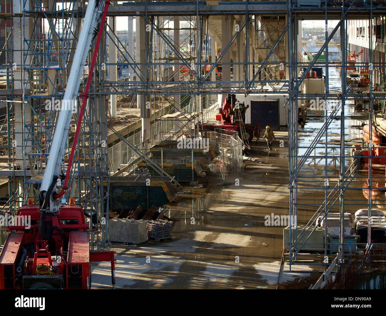 Construction of the new Breda Central Station, the Netherlands Stock Photo