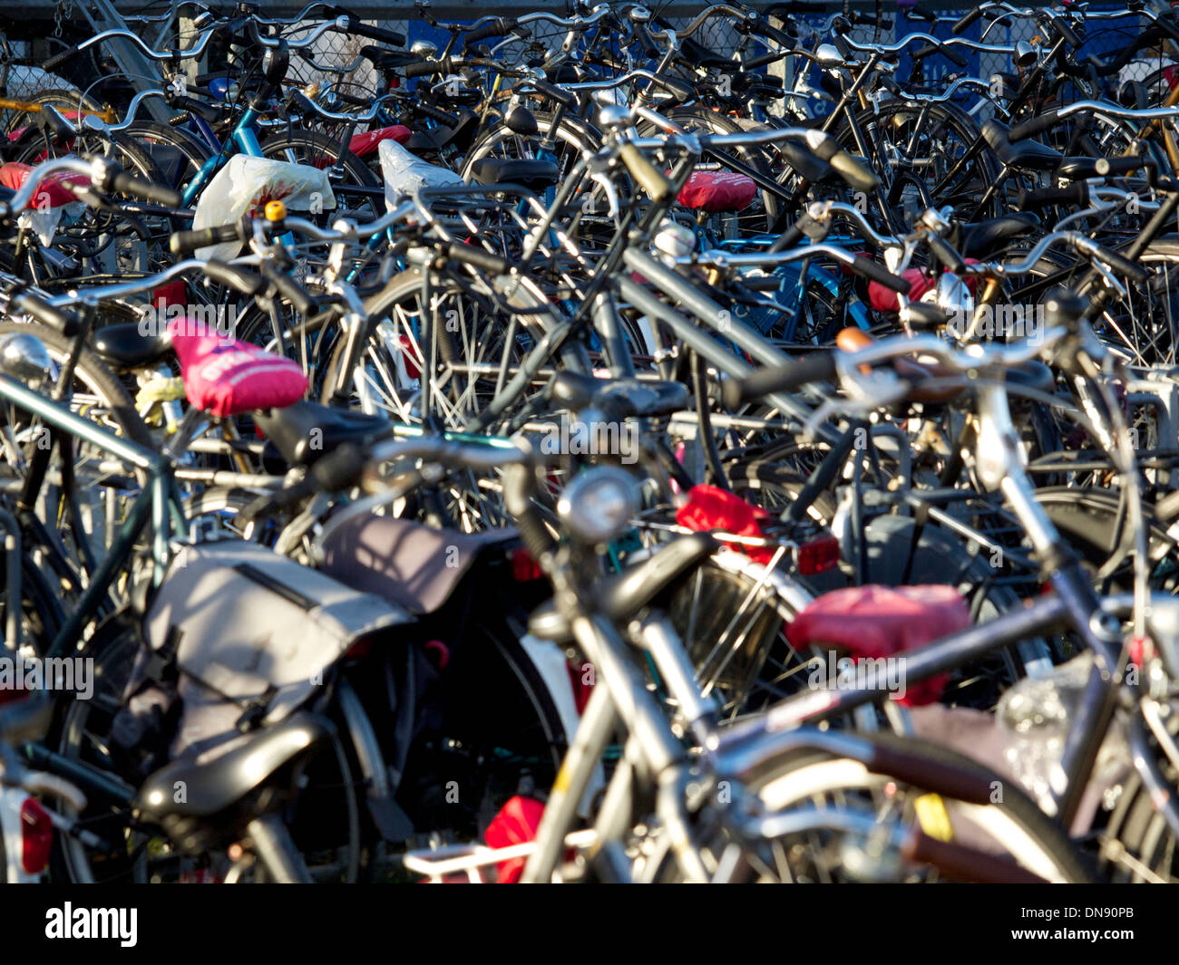 Bicycle parking at Breda train station, the Netherlands Stock Photo