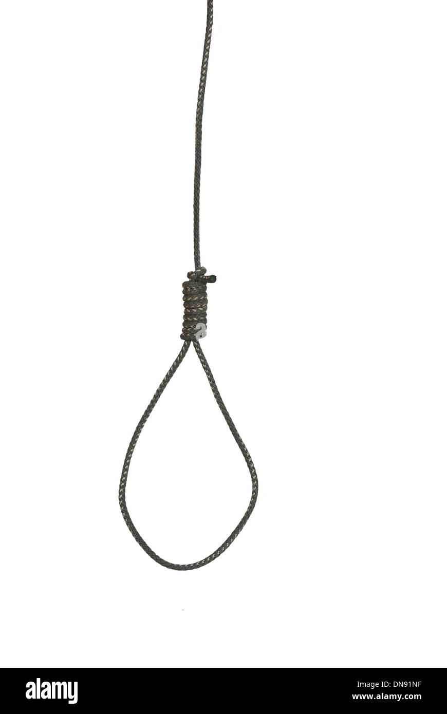 loop of gallows on white background Stock Photo