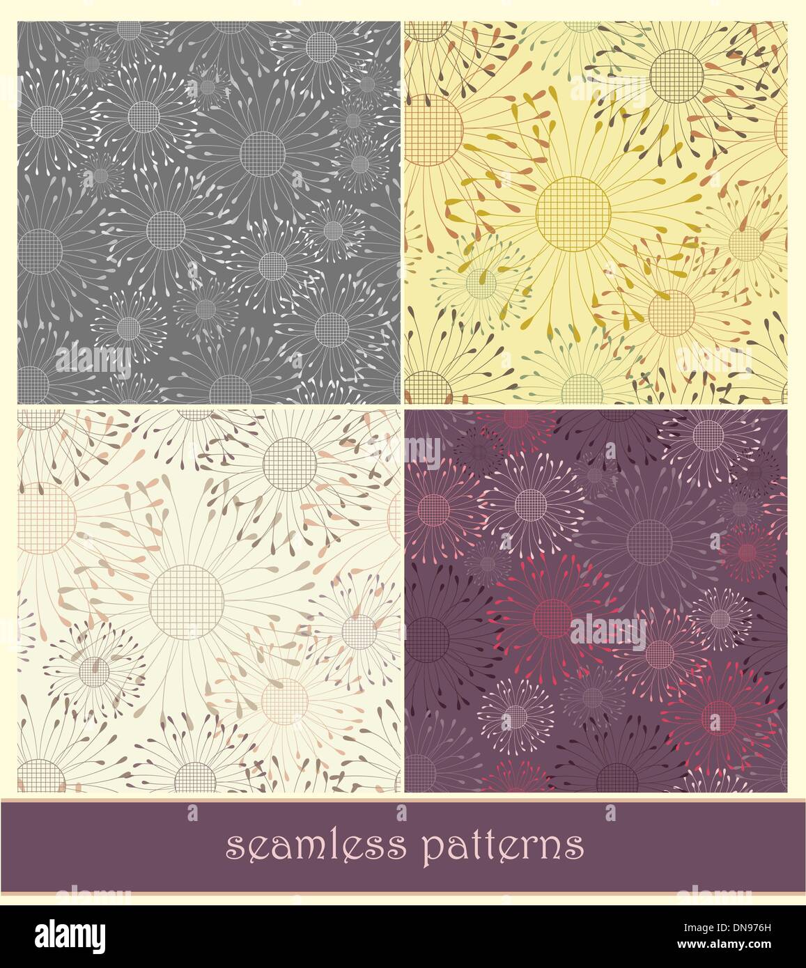 Seamless patterns Stock Vector