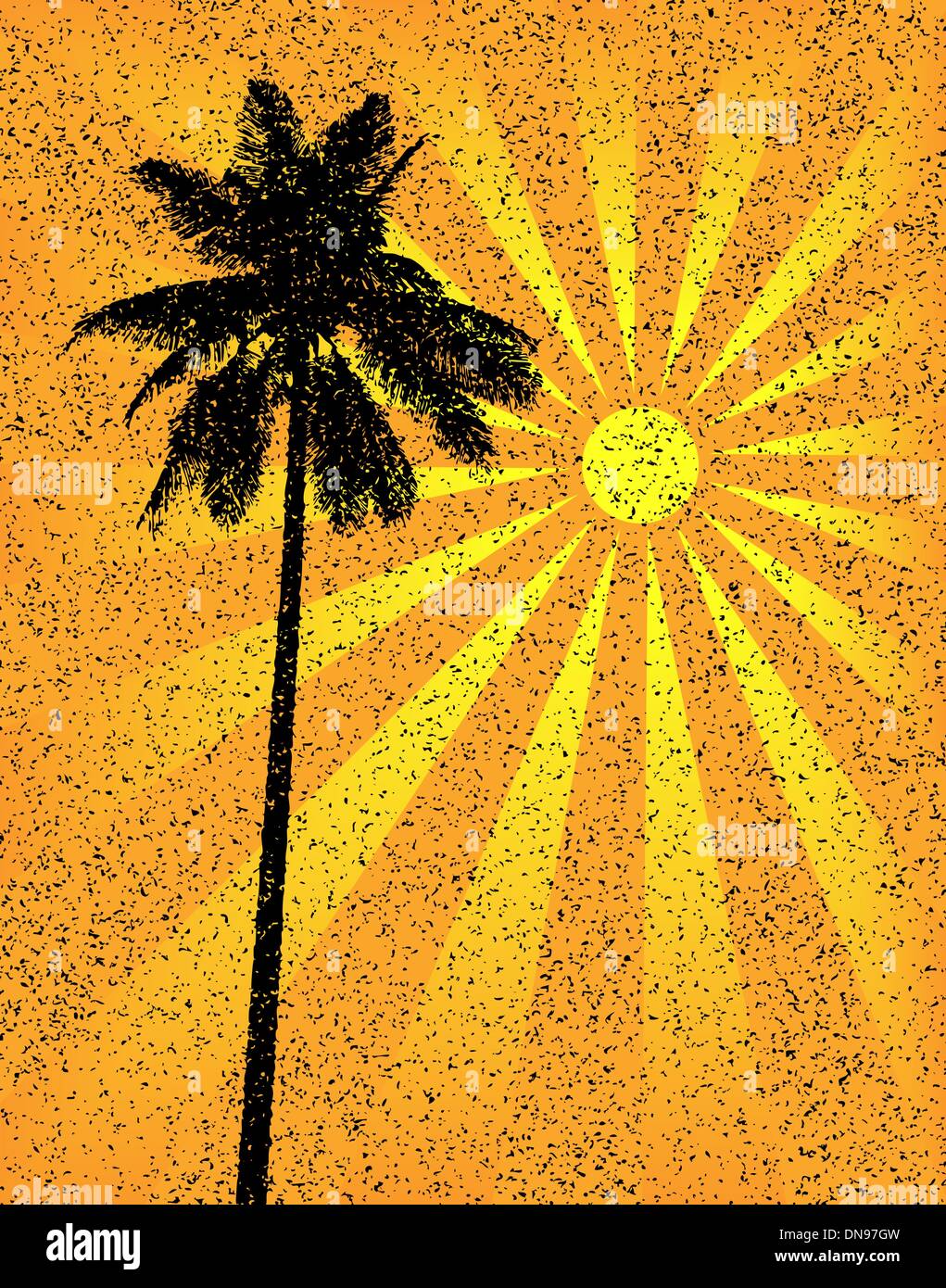 Grunge palm Stock Vector