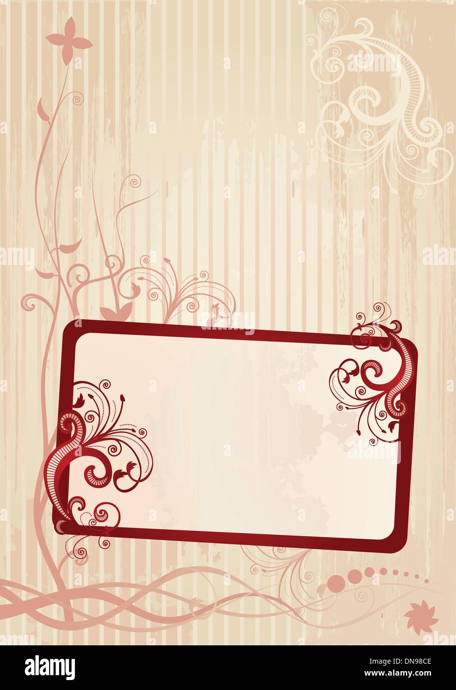 Vector illustration of a floral frame Stock Vector Image & Art - Alamy