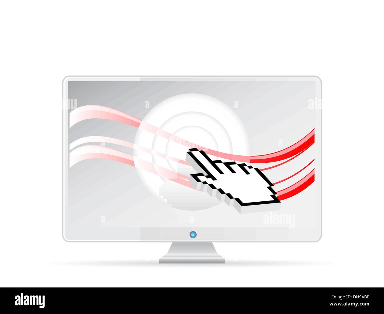 Computer monitor with pointer Stock Vector Image & Art - Alamy