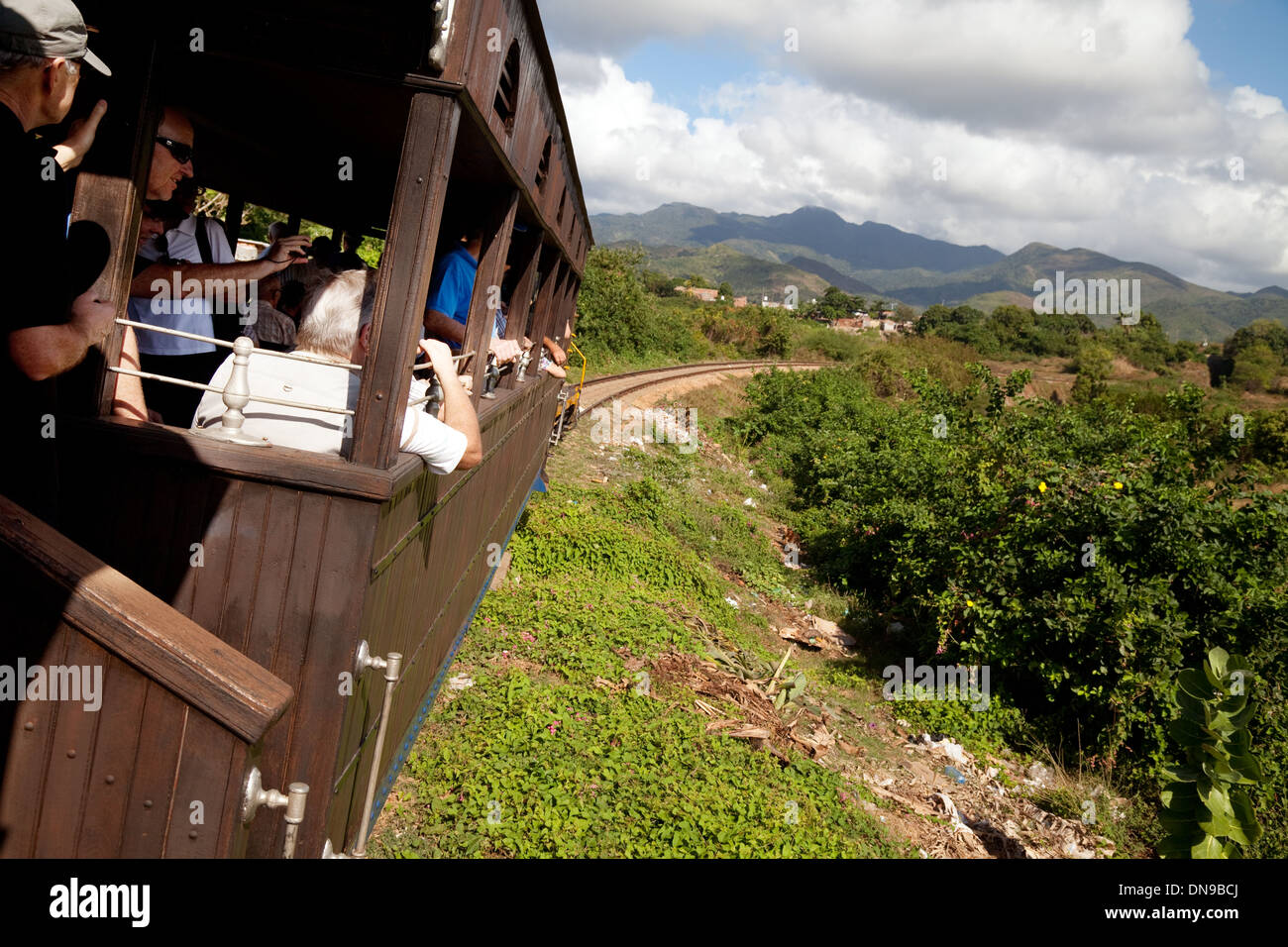 Trinidad, Cuba caribbean, train ride in Cuban countryside near Trinidad, Latin America Stock Photo