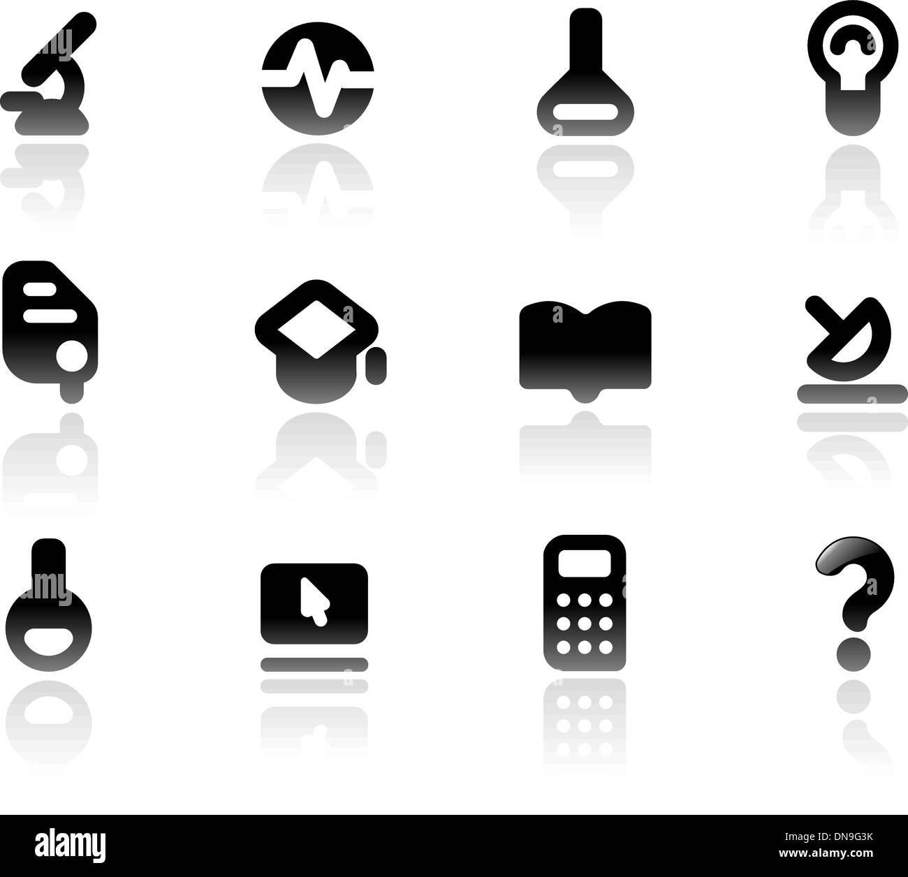 Perfect icons for education Stock Vector