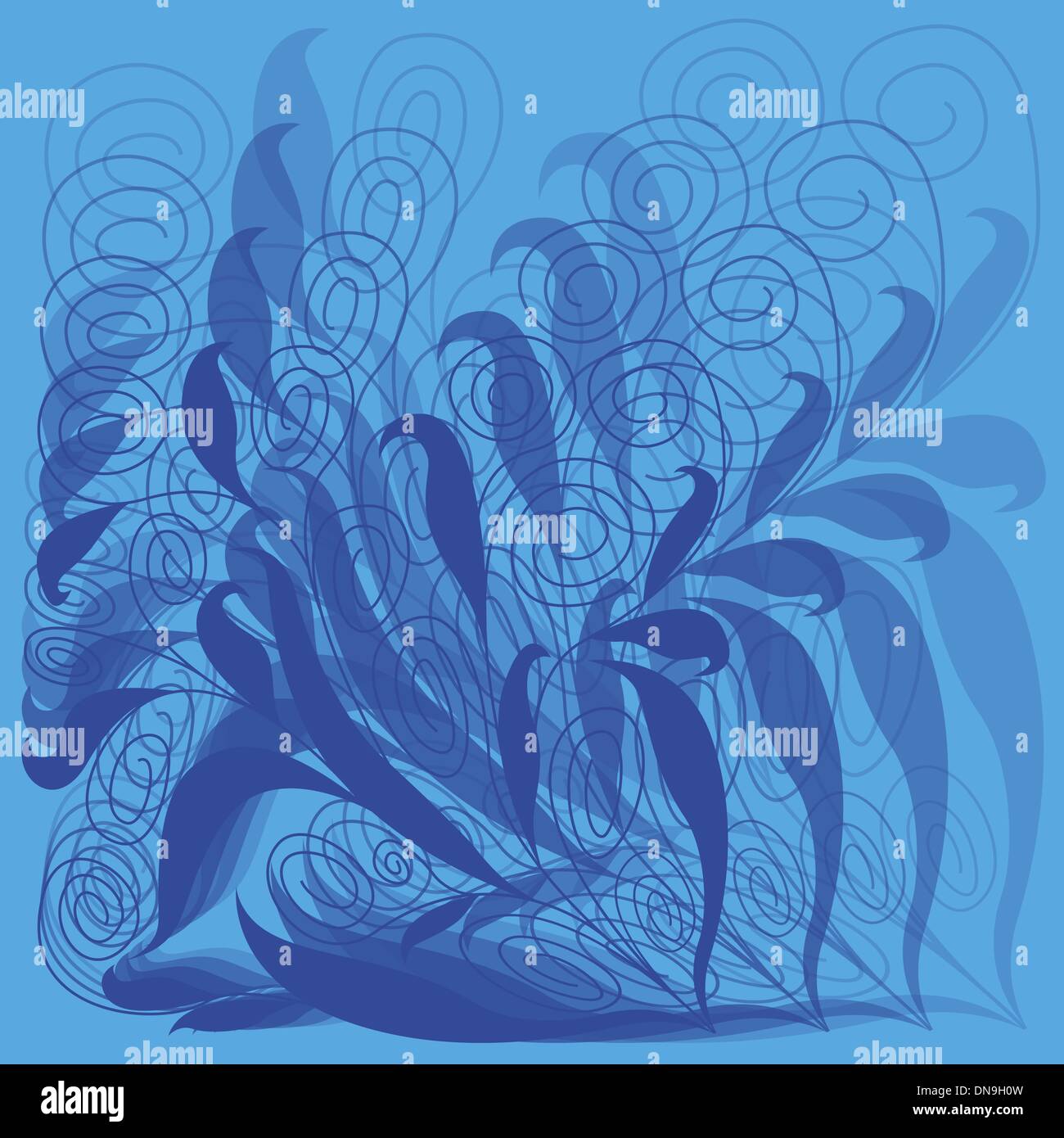 Flower Blue Pattern Abstract Abstract floral vector pattern in blue Stock Vector Image & Art - Alamy