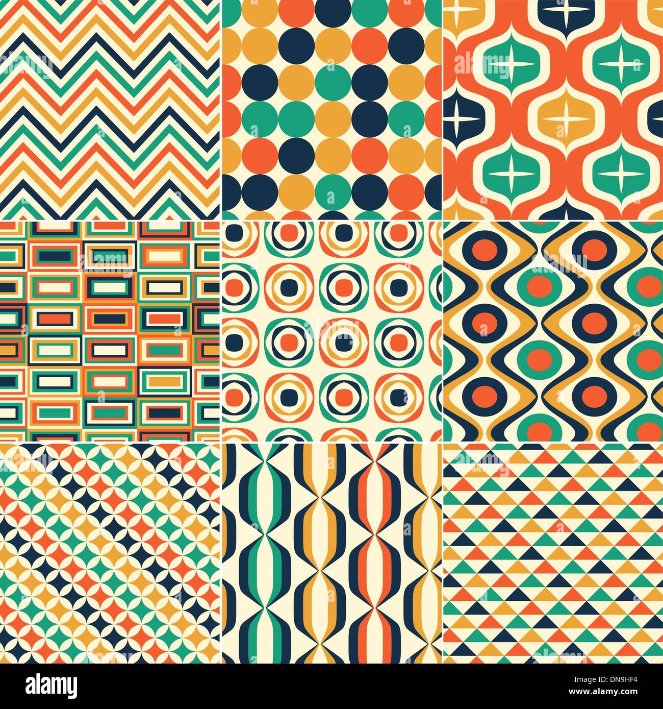 seamless retro pattern print Stock Vector