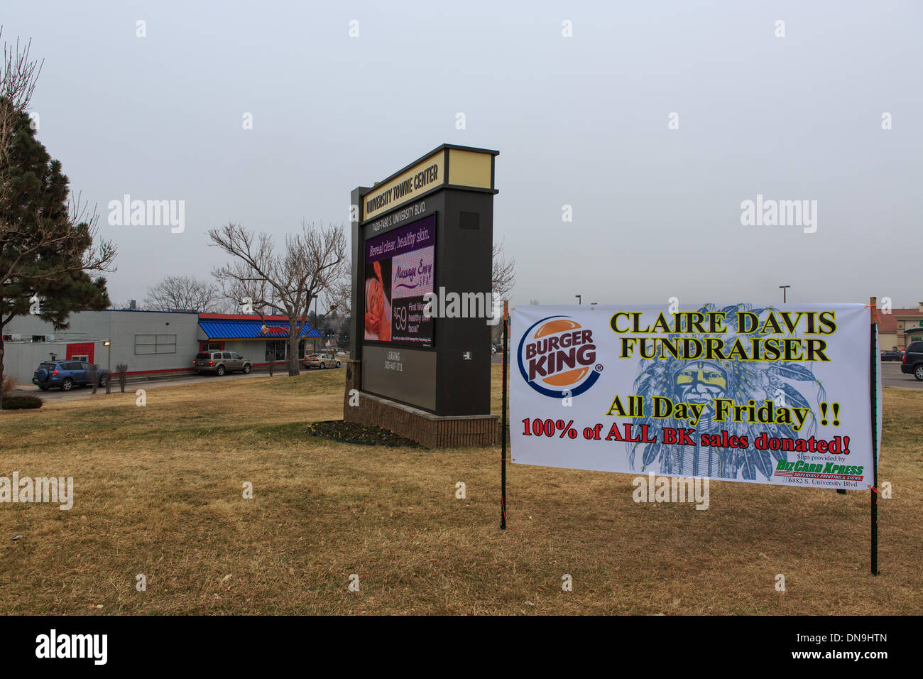 Centennial, Colorado, USA. 20th Dec, 2013.  One week after the Arapahoe High School shooting, the community continues to rally around shooting victim 17 year old Claire Davis who remains in a coma at Littleton Adventist Hospital Credit:  Ed Endicott/Alamy Live News Stock Photo