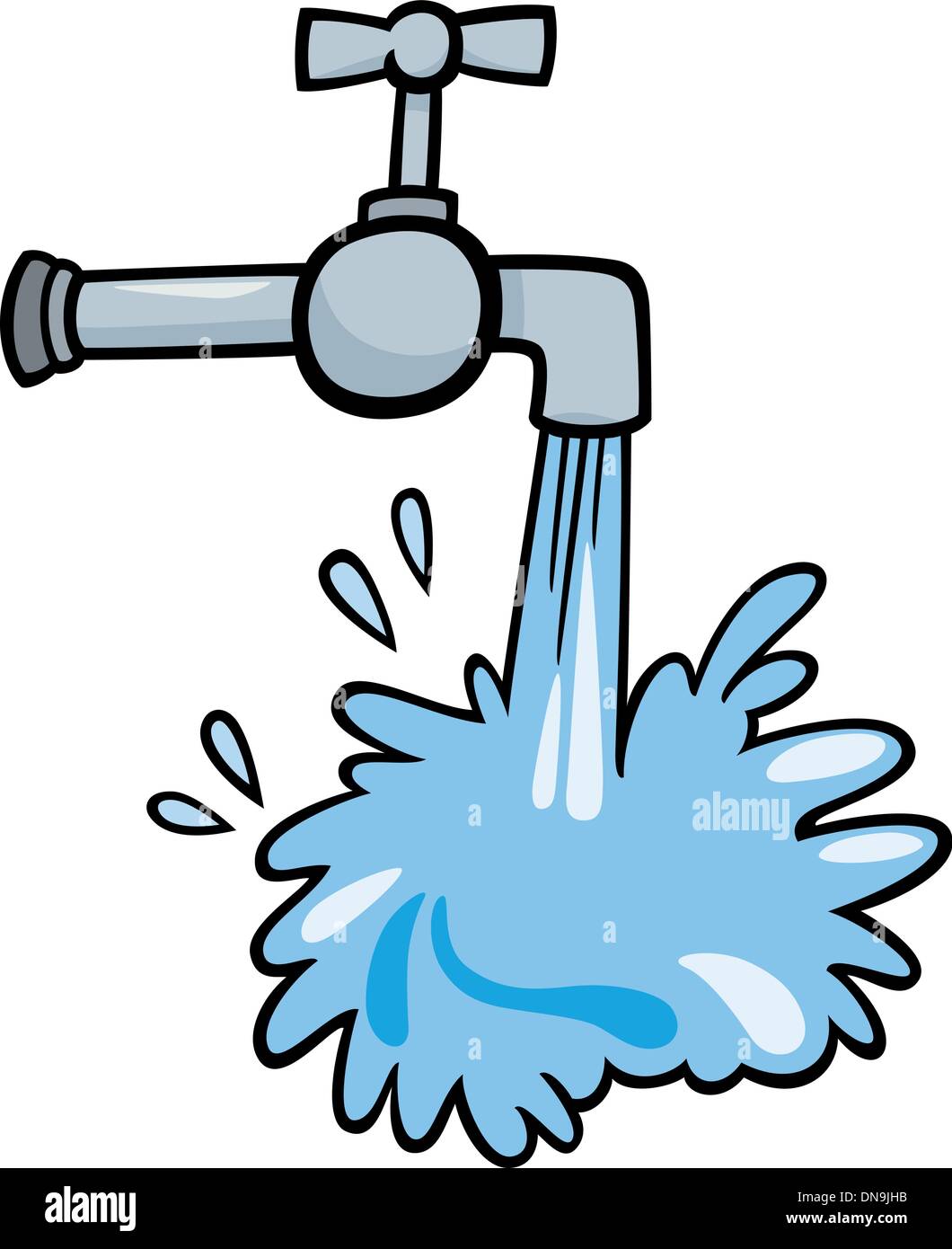 water tap clip art cartoon illustration Stock Vector Image & Art - Alamy