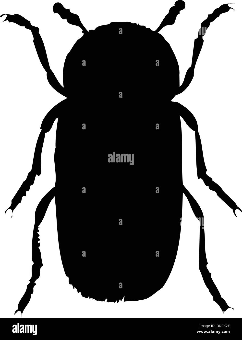 bug silhouette on white background, vector illustration Stock Vector ...