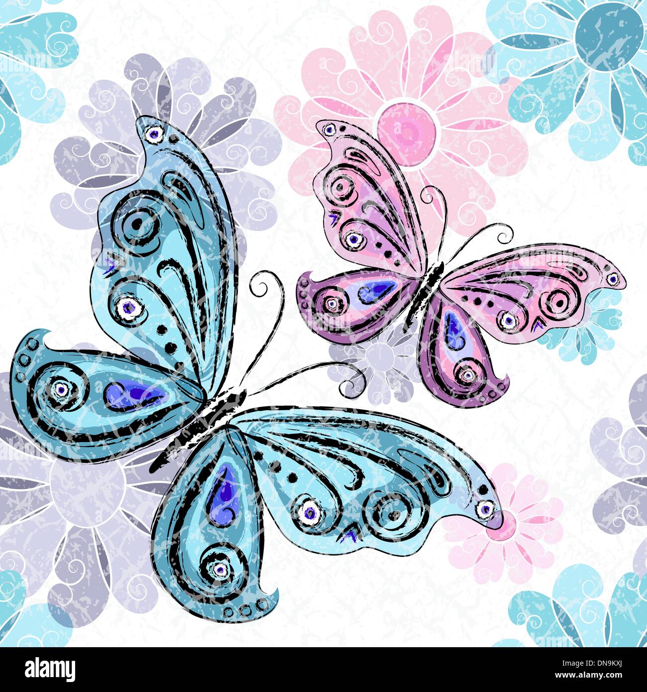 Spring grunge seamless spotty white pattern Stock Vector