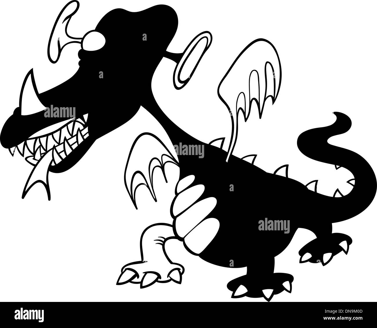 cartoon monster or dragon for coloring Stock Vector Image & Art - Alamy
