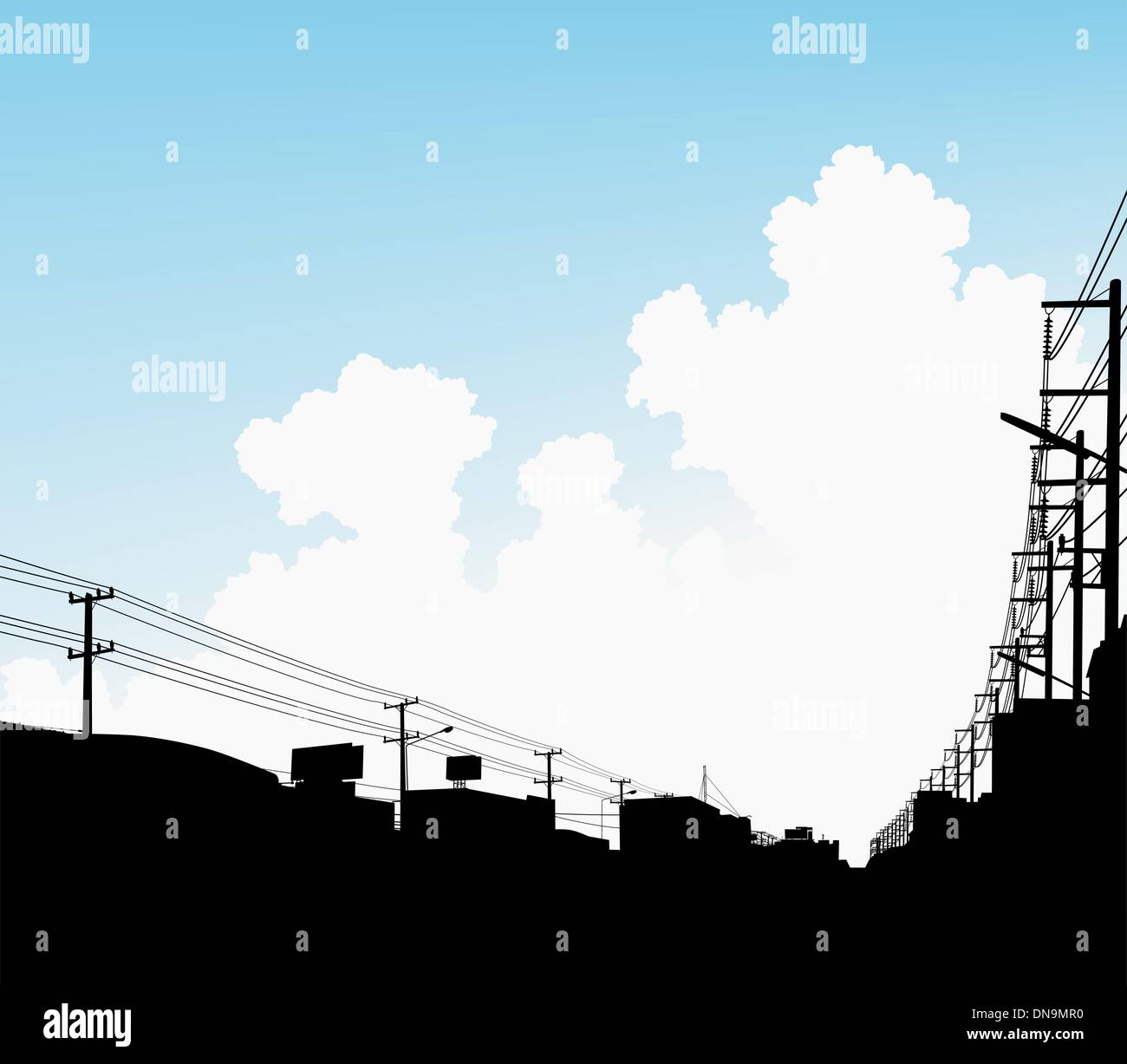 Urban clouds Stock Vector