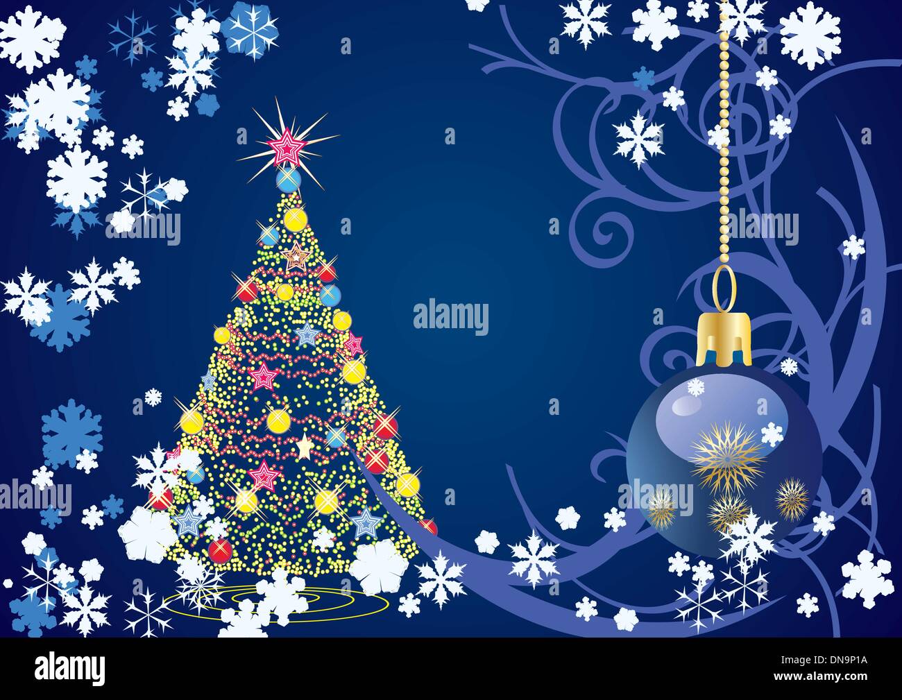 Abstract Christmas a blue background vector Stock Vector Image & Art ...